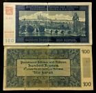 Bohemia & Moravia 100 Korun P-7 1940 Euro Charles Bridge Czechoslovakia Banknote