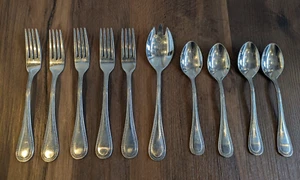 Towle Germany Stainless Beaded Antique Flatware Lot Set Forks Spoons 18/8 - Picture 1 of 6