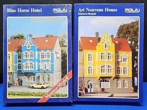 Kits Modelo POLA HO 11185 BLUE HORSE HOTEL y 11178 ART NOUVEAU HOUSE NUEVO DE COLECCIÓN - Imagen 1 de 6