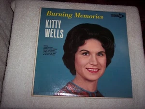LP--KITTY WELLS--BURNING MEMORIES   **EXC VINYL**  #1422 - Picture 1 of 8
