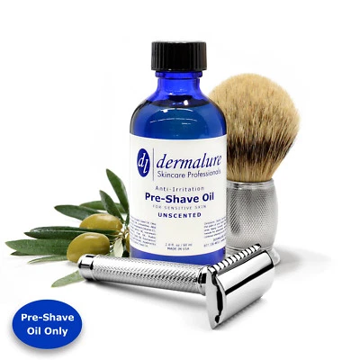 Aceite de Afeitado Pre-Afeitado SIN PERFUME 100% Aceite Todo Natural para Piel Sensible 2 OZ Foto 1 de 3