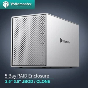 Yottamaster 5 Bay RAID Festplattengehäuse Typ C Typ B Gehäuse 3,5" 2,5" HDD SSDs - Bild 1 von 16