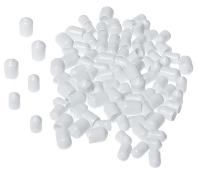 75355 Tapas de Extremo de Estante de Alambre, 24 Grandes y 60 Pequeñas, Paquete de 84, Blanco Foto 1 de 4