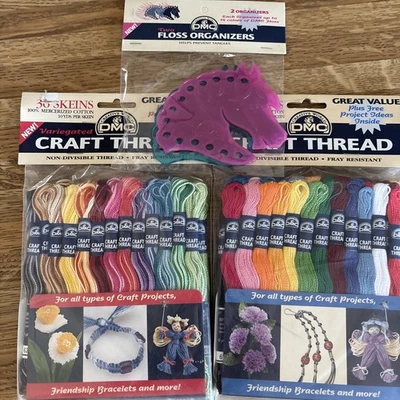 DMC Embroidery Floss 2 Pkgs X36 Skeins  /2 Floss Organizer FREE SHIPPING - Image 1 of 3