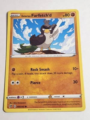 Galarian Farfetch'd 094/192 Swsh02: Rebel Clash Regular - Image 1 of 2