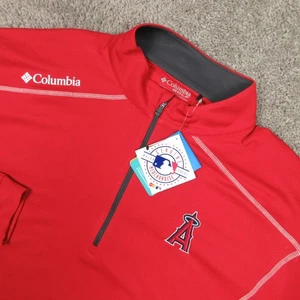 Los Angeles Angels Sweater Mens 2XL Red Columbia Golf 1/4 Zip Performance MLB - Picture 1 of 12