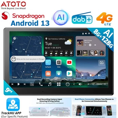 ATOTO XI0 DAB+ 9" Car Stereo Android 8+128G 4G LTE 36B-EQ ChatGPT-AI - Bild 1 von 4
