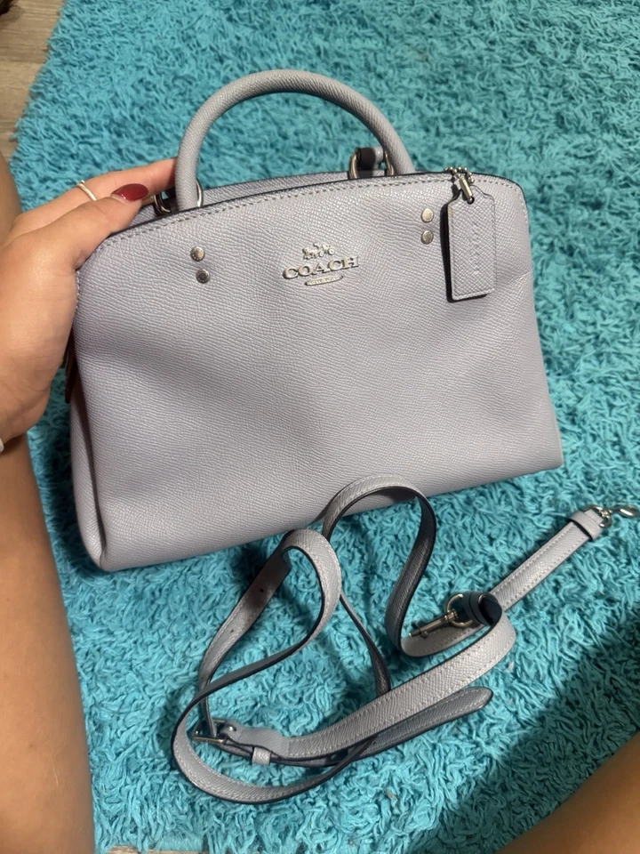 Coach Baby Blue Leather Handbag Purse - Image 1 of 4