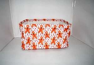 Gingerbread Man Storage Basket, Large Collapsible Fabric Bin with Handles, NWT D - Picture 1 of 6