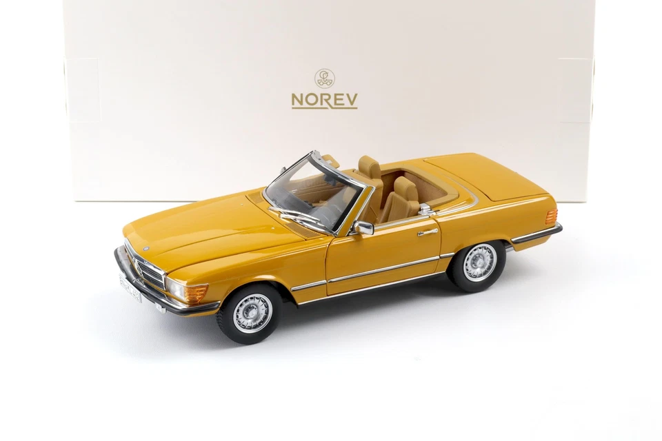 Norev 1/18 Mercedes Benz SL-Class 450SL Cabriolet Spider 1975 arancione 183350