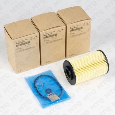 Nuevo filtro de aceite Hyundai Kia Genesis para 2006-10 Sonata V6 26320-3C250 (paquete de 3) Foto 1 de 4