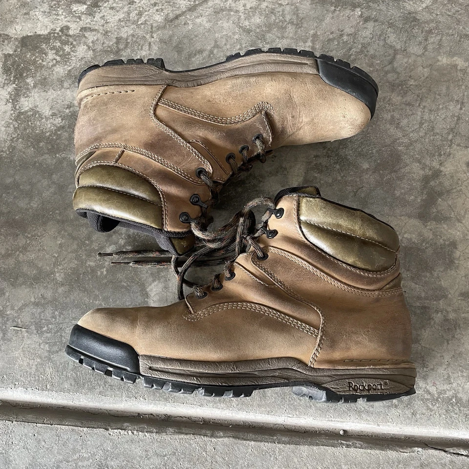 Rockport Womens Hiking Trail Boots Size 9.5 women's Brown Suede Leather Vintage - Image 1 of 4