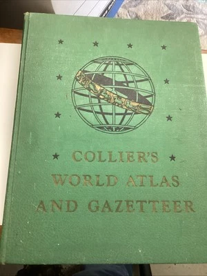 Collier's World Atlas and Gazetteer Book  1949 Great Maps And Picture - Image 1 of 4
