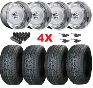 22 US MAGS SCOTTSDALE STAGGERED OFFSET WHEEL TIRE PACKAGE C-10 C10 UC143 OBS - Picture 1 of 11