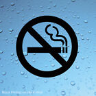 2 NO SMOKING BLACK SIGN WINDOW STICKERS CLEAR TRANSPARENT 75mm (STKPN00075)