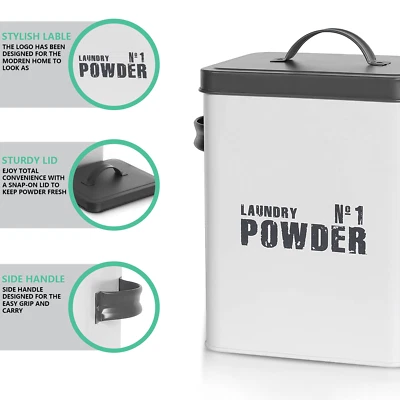 Stylish Modern Laundry Detergent Powder/Pods Storage Container Box - Image 1 of 4