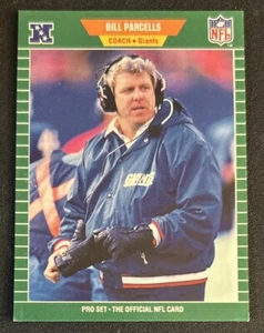 Juego profesional de la NFL Bill Parcells 1989 novato de fútbol americano (RC) #293 HOF entrenador en jefe en muy buen estado buen estado - Imagen 1 de 2