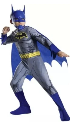 BATMAN Niños Grande Ilimitado Disfraz Infantil Mono Capa Máscara 12-14 Nuevo con Etiquetas Rubie’s Foto 1 de 4