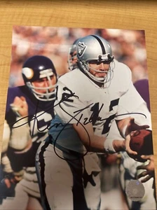Ken Stabler Signed Oakland Raiders 8x10 NFL certified license by the NFL - Picture 1 of 8