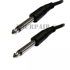 Amplificatore per chitarra cavo patch audio 25 piedi 1/4" mono maschio a maschio amplificatore altoparlante PA - Foto 1 di 1