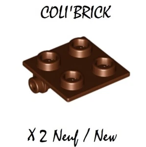Lego 6134 - 2x Charnière / Hinge brick 2x2 top plate - Reddish Brown - NEUF - Imagen 1 de 1