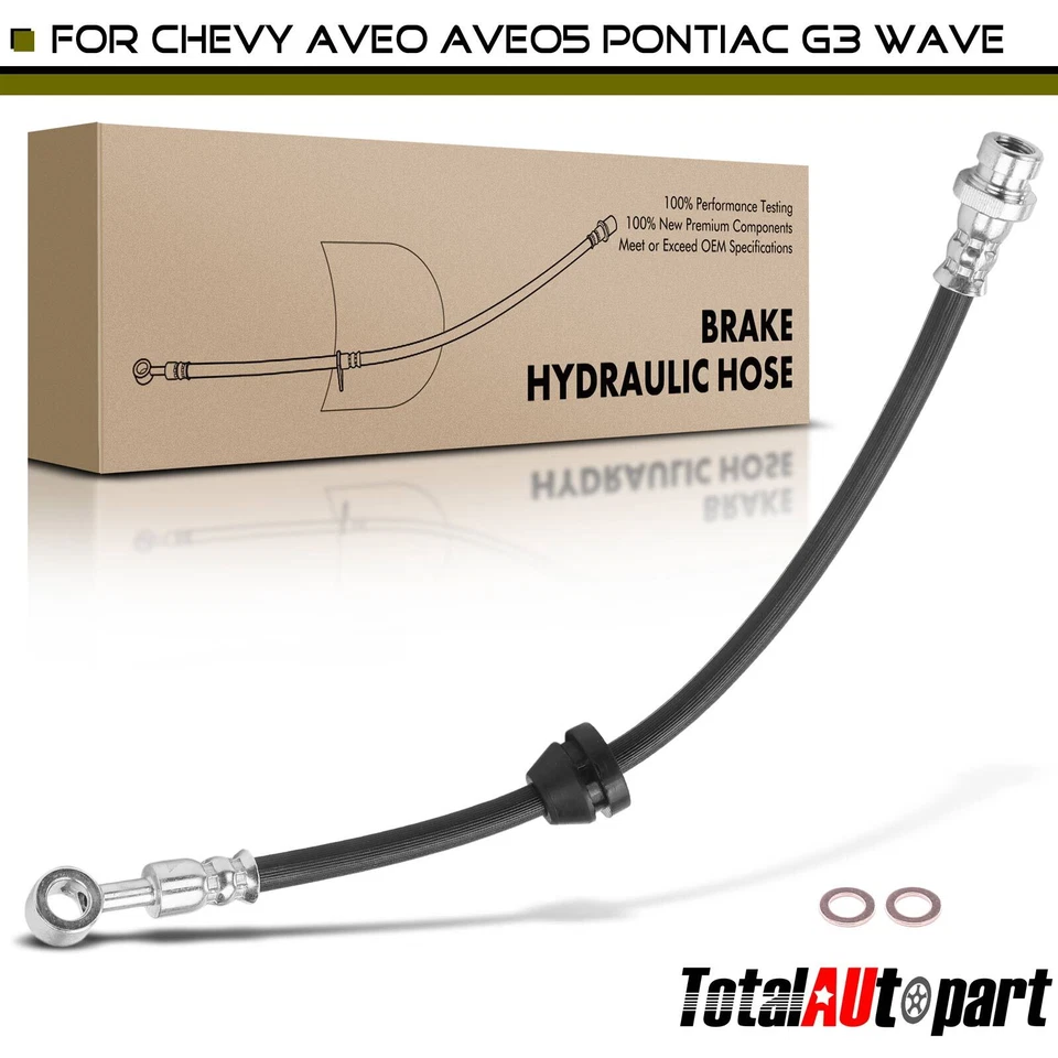 Manguera hidráulica de freno para Chevrolet Aveo 2004-2011 Pontiac G3 delantera izquierda o derecha Foto 1 de 4