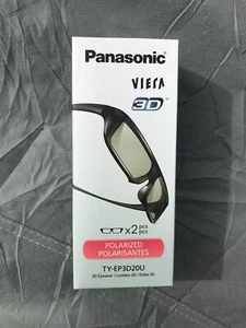 NEU Panasonic Viera Polarisierte 3D Eyeware 2er Pack TY-EP3D20U Versiegelte Brille Neu im Karton - Bild 1 von 6