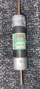 FRN-80 Cooper Bussman Fuse Dual Element Time Delay Class K5 250VAC 80A Fusetron - Picture 1 of 7