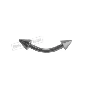 Eyebrow Type 1 - Piercings Rings SILVER Curve Jewelry 316L Surgical Steel - Picture 1 of 6