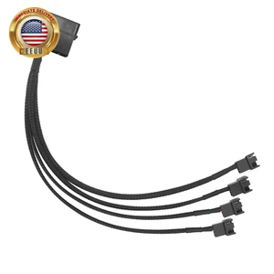 Molex to 4 Pin Fan Adapter for 3 Pin 4 Pin PC Case 12V Cooling Fans Molex to Fan - Picture 1 of 6