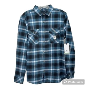 Rip Curl Men's S Plaid Flannel Grunge Hiking Beach Surf Vacation Camp Ocean Gorp - Picture 1 of 17