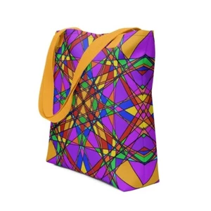 Paul Corps Stain Glass Effect Tote Bag Large | Made to Order | Gym Laptop Bag - Picture 1 of 18