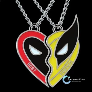 Movie Deadpool & Wolverine 3 Wolverine Best Friends Necklace Pendant Choker Gift