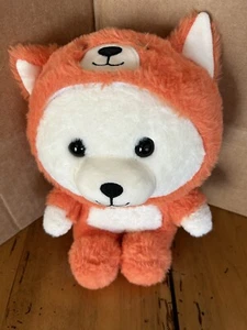 Peluche Kellytoy 10" con cappuccio orso bianco in volpe costume peluche morbido giocattolo - Foto 1 di 12