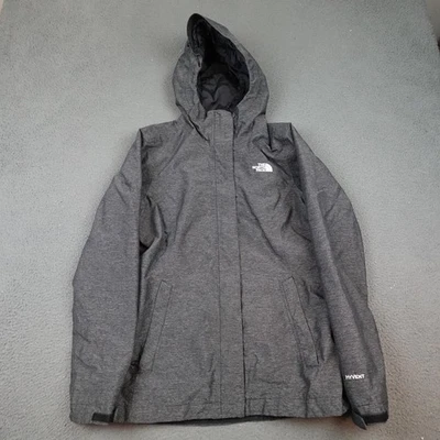 Chaqueta para mujer The North Face pequeña gris HyVent abrigo de lluvia aislante con capucha Foto 1 de 4