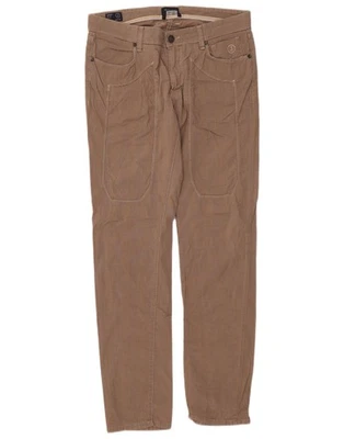 JECKERSON Mens Low Waist Slim Casual Trousers W35 L33 Brown Houndstooth DP17 - Image 1 of 3