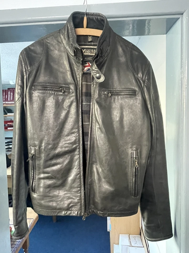 Matchless leather jacket mens Bond Cafe Racer biker Motorcycle £1195 belstaff - Image 1 of 4