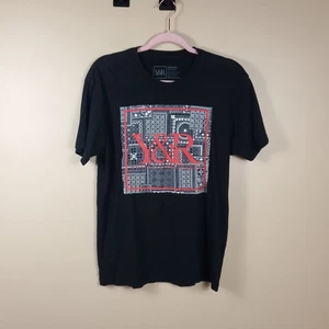 Camiseta Young & Restless Negra Manga Corta Logo Retazos Cuello Redondo Talla M - Imagen 1 de 8