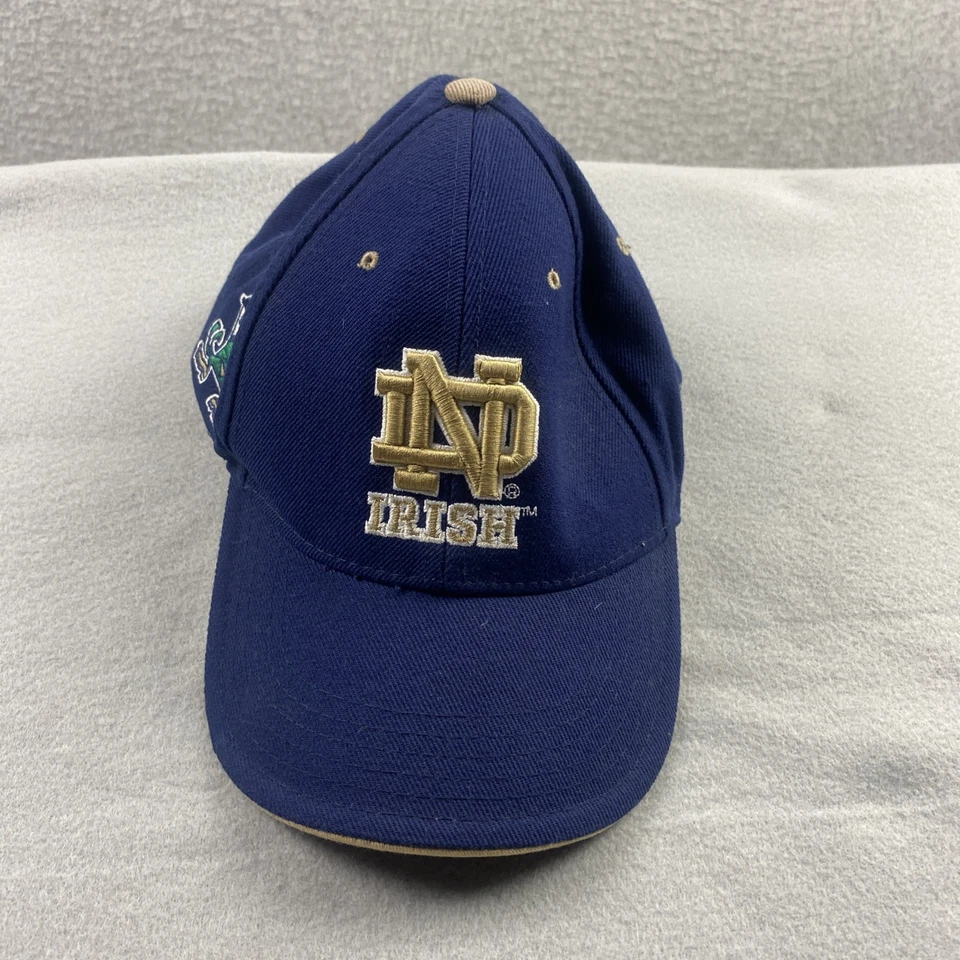 Notre Dame Fighting Irish Hat Colosseum Adjustable Cap Blue Gold NCAA Vintage - Image 1 of 4