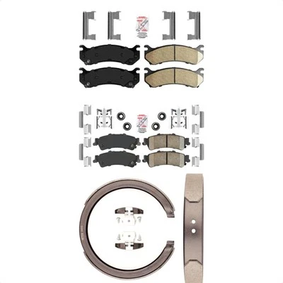 Front Brake Pads Rear Parking Shoes Kit for Chevrolet Silverado 1500 Astro 1999- - Image 1 of 4