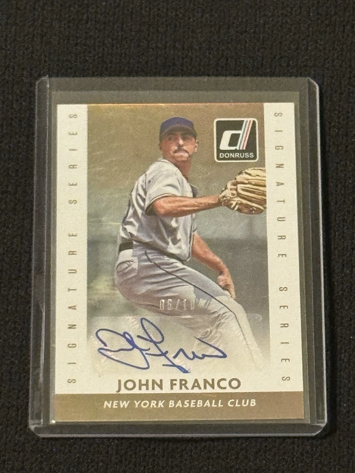 Panini Donruss John Franco 2015 automático/10 oro #86 Mets Reds Foto 1 de 3