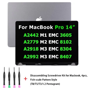 OEM LCD with Top Cover for MacBook Pro 14"A2442/A2779/A2918+Light Sensor+ Gray - Picture 1 of 9