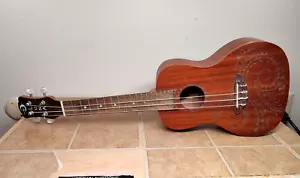 Luna Guitars Tattoo Concert Ukulele Mahogany *MISSING A STRING* VGUC - Picture 1 of 21