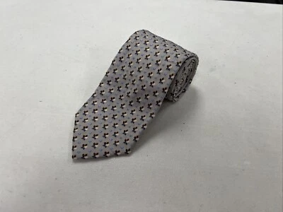 Corbata Ermenegildo Zegna Para Hombre Gris Plateado Floral Seda $295 Foto 1 de 4