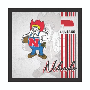 NCAA Nebraska Cornhuskers 10x10 Album Design Wood Sign Throwback Fan Decor - Picture 1 of 1