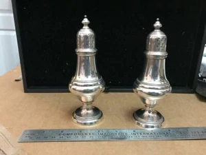 Large Pair Sterling Silver Salt and Pepper or Sugar Caster  Becht & Hartl  - Picture 1 of 6