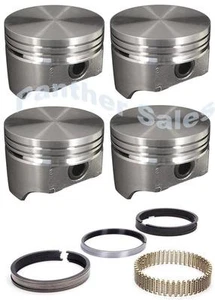Mercury Mercruiser 140 Chevy Marine 3.0 3.0L 181 Flat Top Pistons & Rings STD - Bild 1 von 1