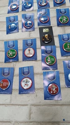 Fifa 2018 World Cup Russia set of 21 Pin Metal badges lot  - Image 1 of 4