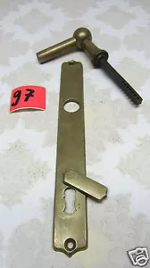 Tür Griff Messing/Bronze Langschild Türklinke antik Bauhaus - Bild 1 von 12