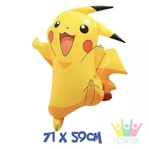 Pokemon Pikachu Helium Balloon Foil. Lolly Loot Bag Cake Party Cupcake Bunting - Picture 1 of 2